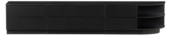 Tavolo TV modulare nero in legno di pino 78x40 cm Finca - WOOOD