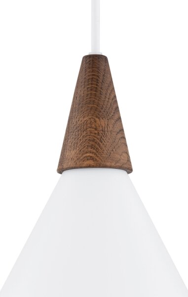 Argon 8631 - Lampadario a sospensione con filo KEGEL 1xE27/15W/230V bianco