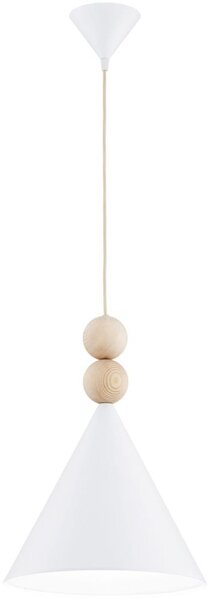 Argon 8632 - Lampadario a sospensione con filo KEGEL 1xE27/15W/230V bianco