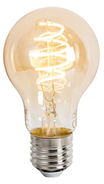 Lampada da terra smart in legno con paralume in lino naturale 32 cm incl. Wifi A60 - Mels