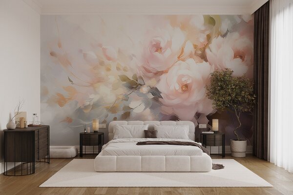 Carta da parati Rose delicate, Carta da parati Floreale, Carta da parati Rose, w08590 : Uwalls.it