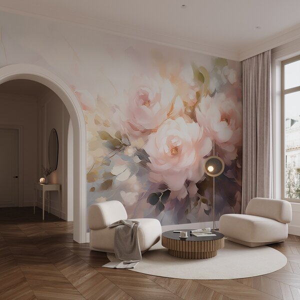 Carta da parati Rose delicate, Carta da parati Floreale, Carta da parati Rose, w08590 : Uwalls.it