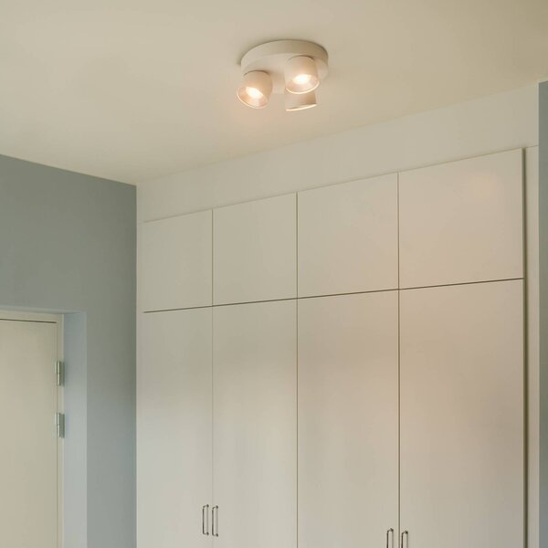 Nordlux Plafoniera soffitto Pitcher, dimmerabile, Bianco / Opale, Soggiorno / Sala da pranzo, Metallo, Moderno, Plafoniera