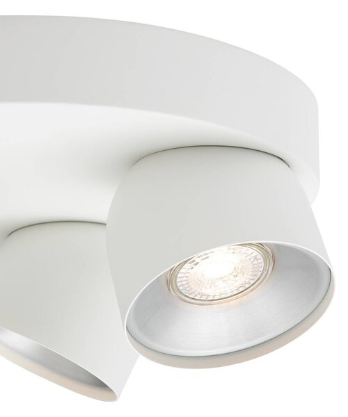Nordlux Plafoniera soffitto Pitcher, dimmerabile, Bianco / Opale, Soggiorno / Sala da pranzo, Metallo, Moderno, Plafoniera