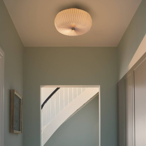 Nordlux Plafoniera soffitto Belloy 40, dimmerabile, Bianco / Opale, Camera da letto, Carta / Lunolit / Lunopal, Plafoniera