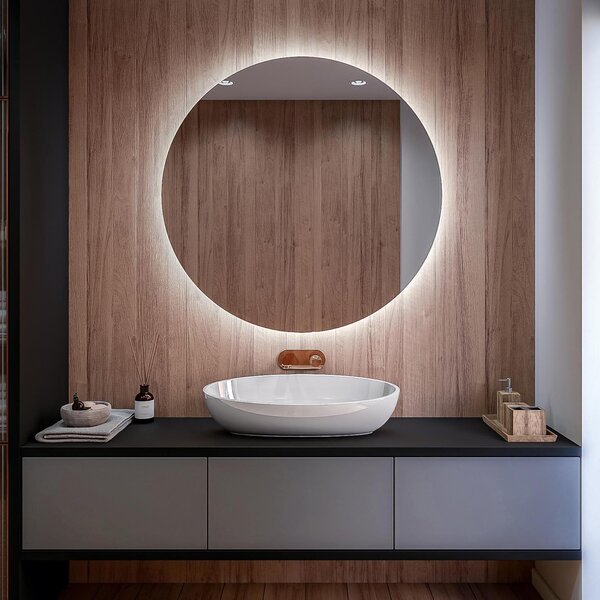 Specchio da bagno su misura L110 lucido