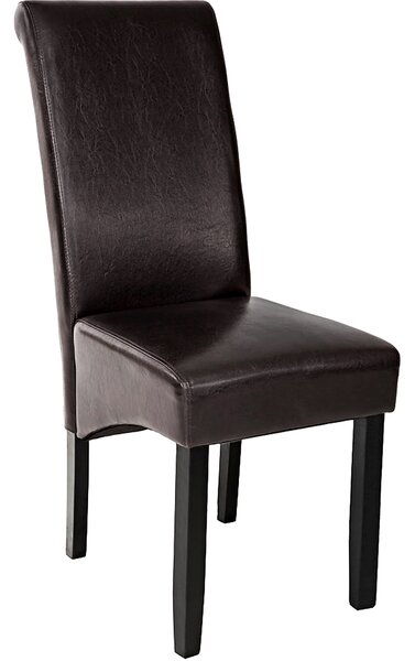 Tectake 400555 sedia da sala da pranzo con seduta ergonomica - cappuccino