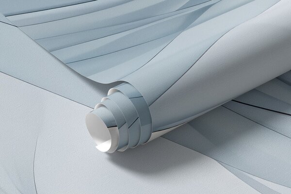 Carta da parati Onde fluide di texture traslucide nei toni del blu scuro, dell'azzurro e del bianco, Carta da parati Acquerello, w08775 : Uwalls.it