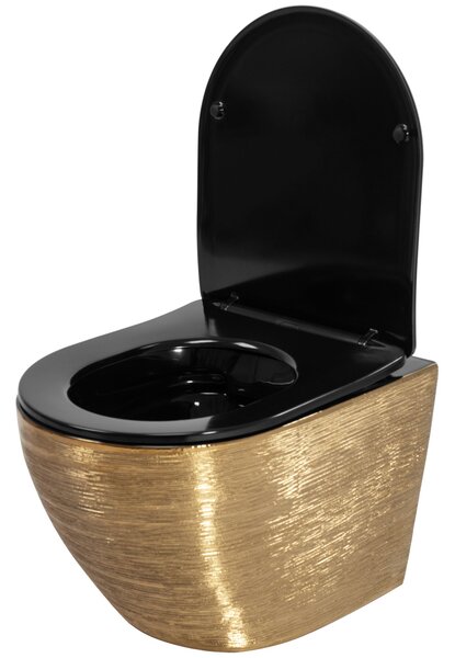 Vaso WC sospeso Rea Carlo Flat Brush Gold