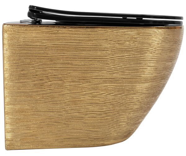 Vaso WC sospeso Rea Carlo Flat Brush Gold