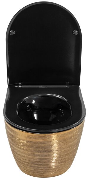 Vaso WC sospeso Rea Carlo Flat Brush Gold