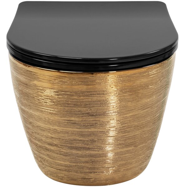 Vaso WC sospeso Rea Carlo Flat Brush Gold