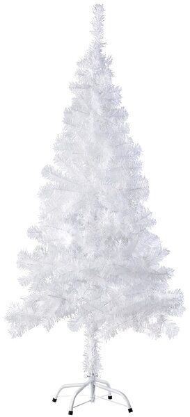 Tectake 402818 albero di natale artificiale bianco con sostegno in metallo - 150 cm
