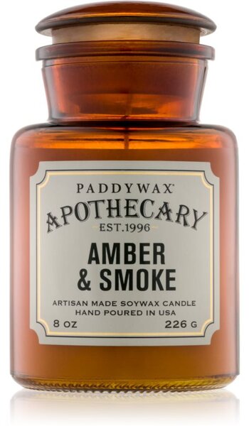 Paddywax Apothecary Amber & Smoke candela profumata 226 g