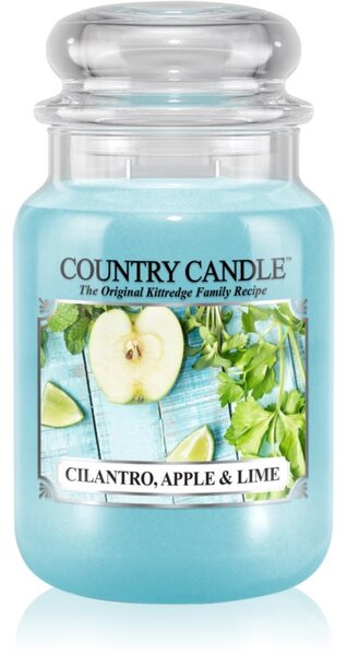 Country Candle Cilantro, Apple & Lime candela profumata 652 g