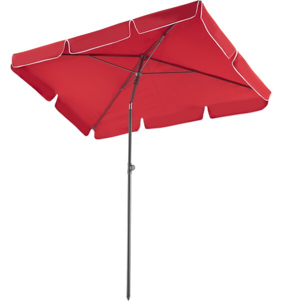 Tectake 403138 ombrellone vanessa 200 x 125 cm regolabile in altezza e inclinabile - rosso vino