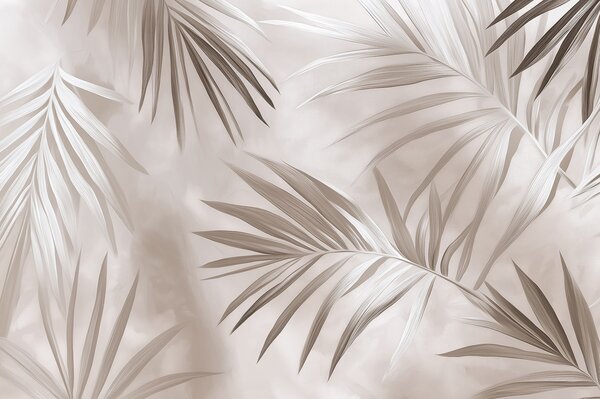 Carta da parati Astrazione di foglie tropicali, palma, tavolozza di, Carta da parati Natura, Carta da parati Foglie di Palma, w03153v3 : Uwalls.it