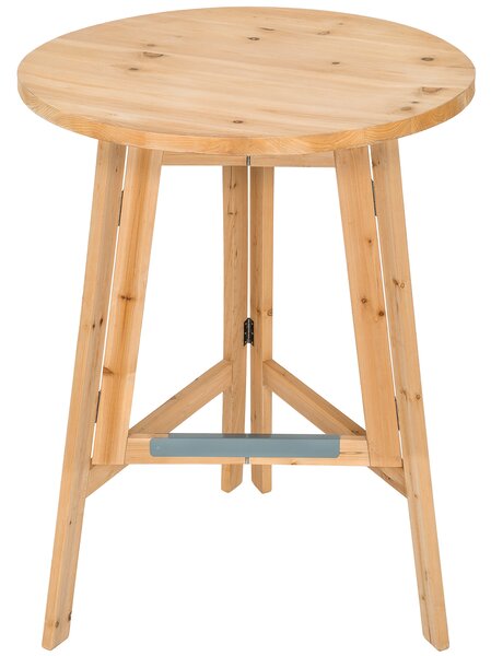 Tectake 403249 tavolo da bar in legno massiccio richiudibile 79 x 110 cm - marrone