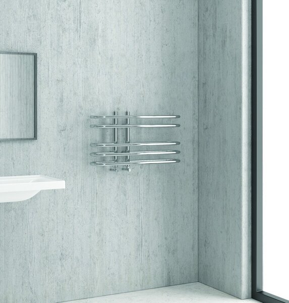 Kamalu scalda salviette termoarredo 700x400mm finitura cromata | kam-379