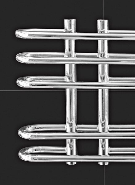 Kamalu scalda salviette termoarredo 700x400mm finitura cromata | kam-379