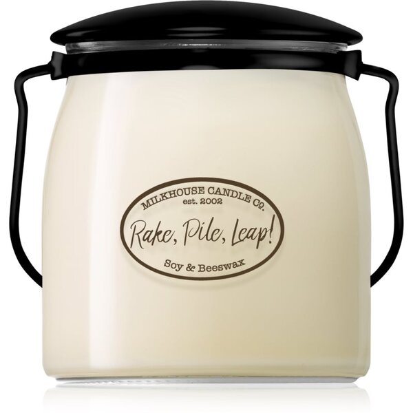 Milkhouse Candle Co. Creamery Rake, Pile, Leap! candela profumata Butter Jar 454 g