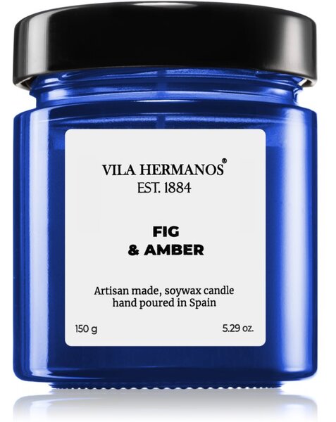 Vila Hermanos Apothecary Cobalt Blue Fig & Amber candela profumata 150 g