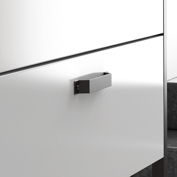 Mobile bagno 100cm con struttura metallica nera IKOS-100 - KAMALU