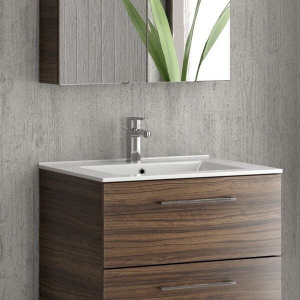 Kamalu composizione mobile lavabo 60, colonna specchio e pensile el-60a