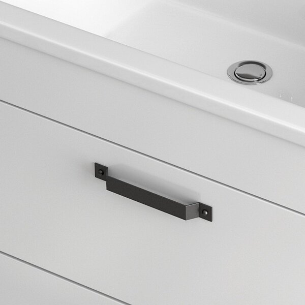 Mobile bagno 100cm con struttura metallica nera IKOS-100 - KAMALU