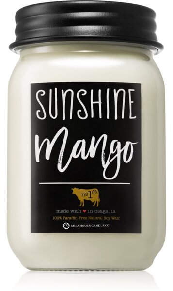 Milkhouse Candle Co. Farmhouse Sunshine Mango candela profumata Mason Jar 368 g