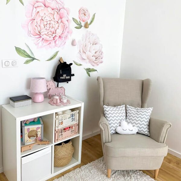 Carta da parati autoadesiva con motivo floreale - Peonie rosa chiaro