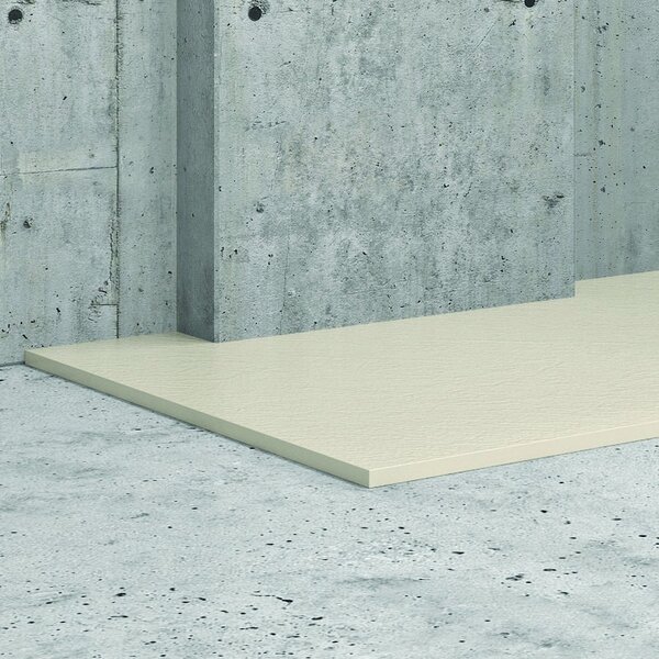 KAMALU - Piatto doccia 100x80 effetto pietra colore avorio crema