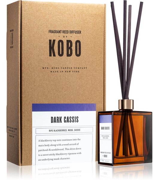 KOBO Woodblock Dark Cassis diffusore di aromi con ricarica 266 ml