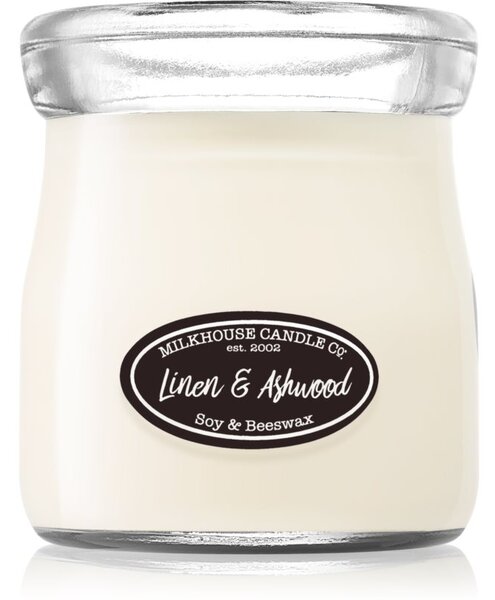 Milkhouse Candle Co. Creamery Linen & Ashwood candela profumata Cream Jar 142 g