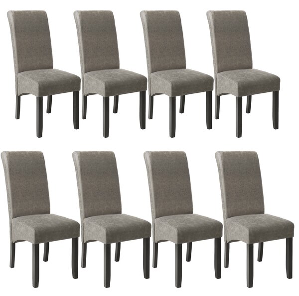 Tectake 403993 8 sedie da sala da pranzo con seduta ergonomica - grigio marmorizzato