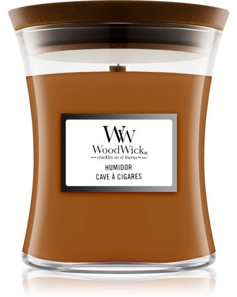 Woodwick Humidor candela profumata con stoppino in legno 85 g
