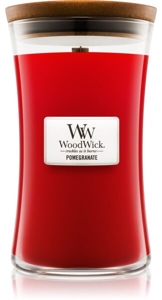 Woodwick Pomegranate candela profumata con stoppino in legno 609,5 g