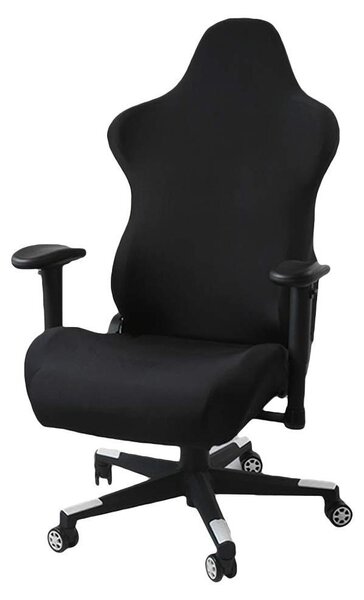 Elzusha - Copertura per sedia da gaming, modello "Stretch" - Copertura ergonomica per sedia da computer - Colore nero