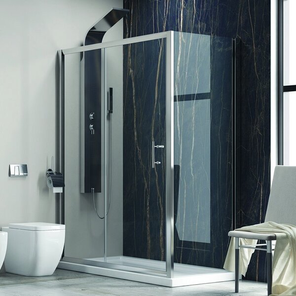 Kamalu box doccia 70x100 apertura scorrevole vetro anticalcare kf5000s