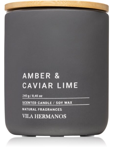 Vila Hermanos Concrete Amber & Caviar Lime candela profumata 240 g
