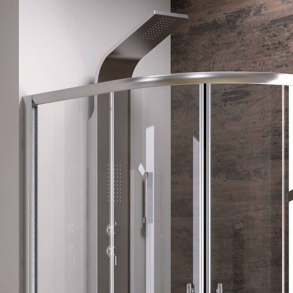 Kamalu box doccia stondato 100x80cm vetro trasparente kam-k270