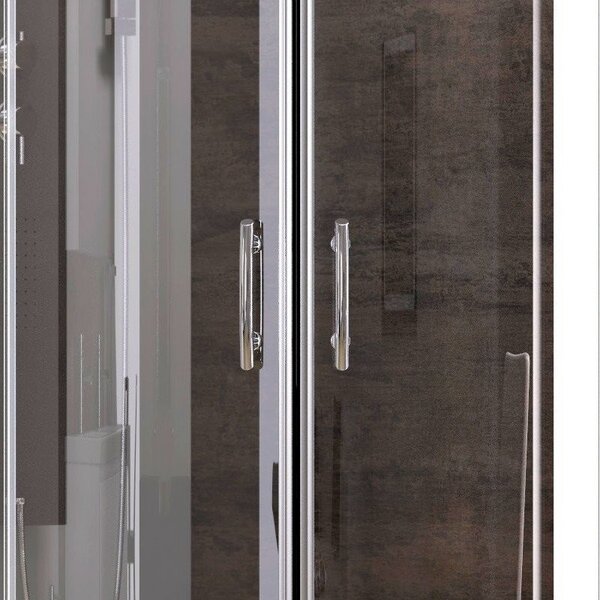 Kamalu box doccia stondato 100x80cm vetro trasparente kam-k270