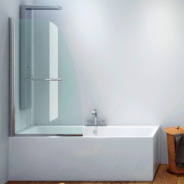 KAMALU - Parete vasca 85cm girevole altezza 140cm | KV10
