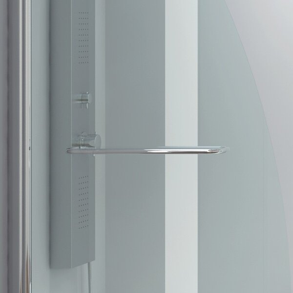 KAMALU - Parete vasca 85cm girevole altezza 140cm | KV10