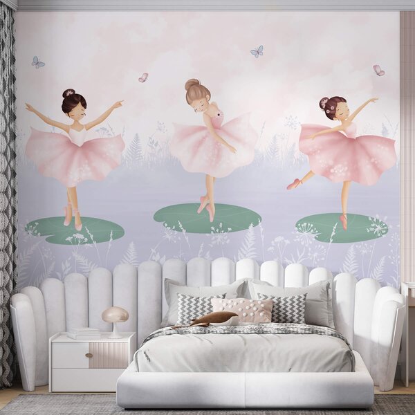 Carta da parati Paesaggio con ballerine danzanti, Carta da parati per Bambini, w03168 : Uwalls.it