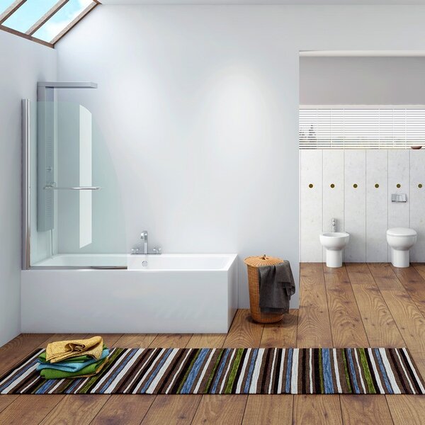 KAMALU - Parete vasca 85cm girevole altezza 140cm | KV10
