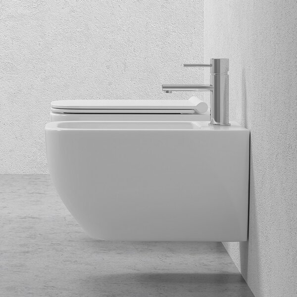 Kamalu sanitari sospesi senza brida wc e bidet modello marie-s
