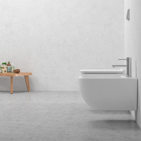 Kamalu wc sospeso in ceramica design moderno modello marie-s