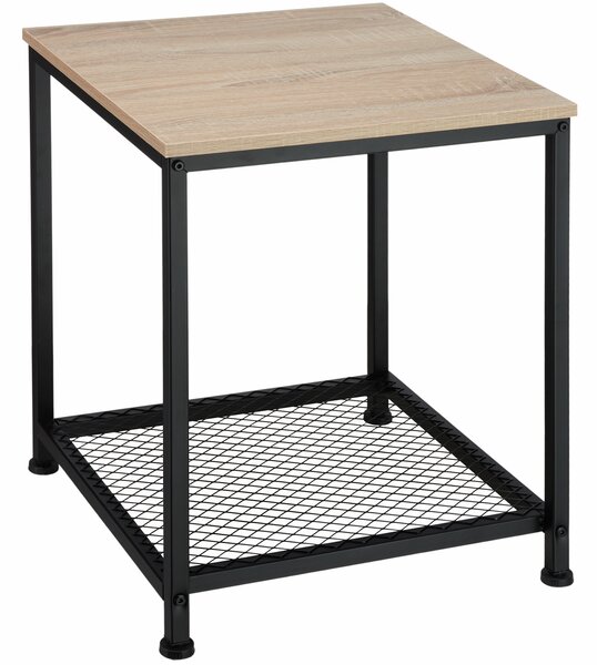 Tectake 404207 tavolino derby 45,5 x 45,5 x 55,5 cm - industriale legno chiaro, rovere sonoma