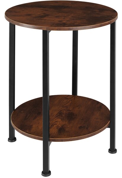 Tectake 404217 tavolino ballina 45 x 64 cm - legno industriale scuro, rustico